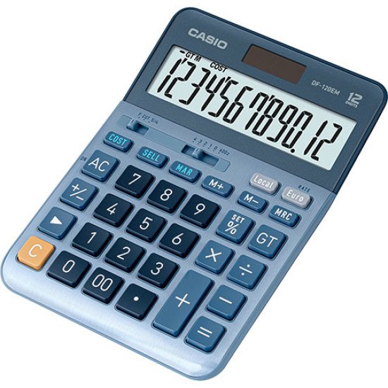 Casio DF-120EM calculatrice Bureau Calculatrice à écran Bleu