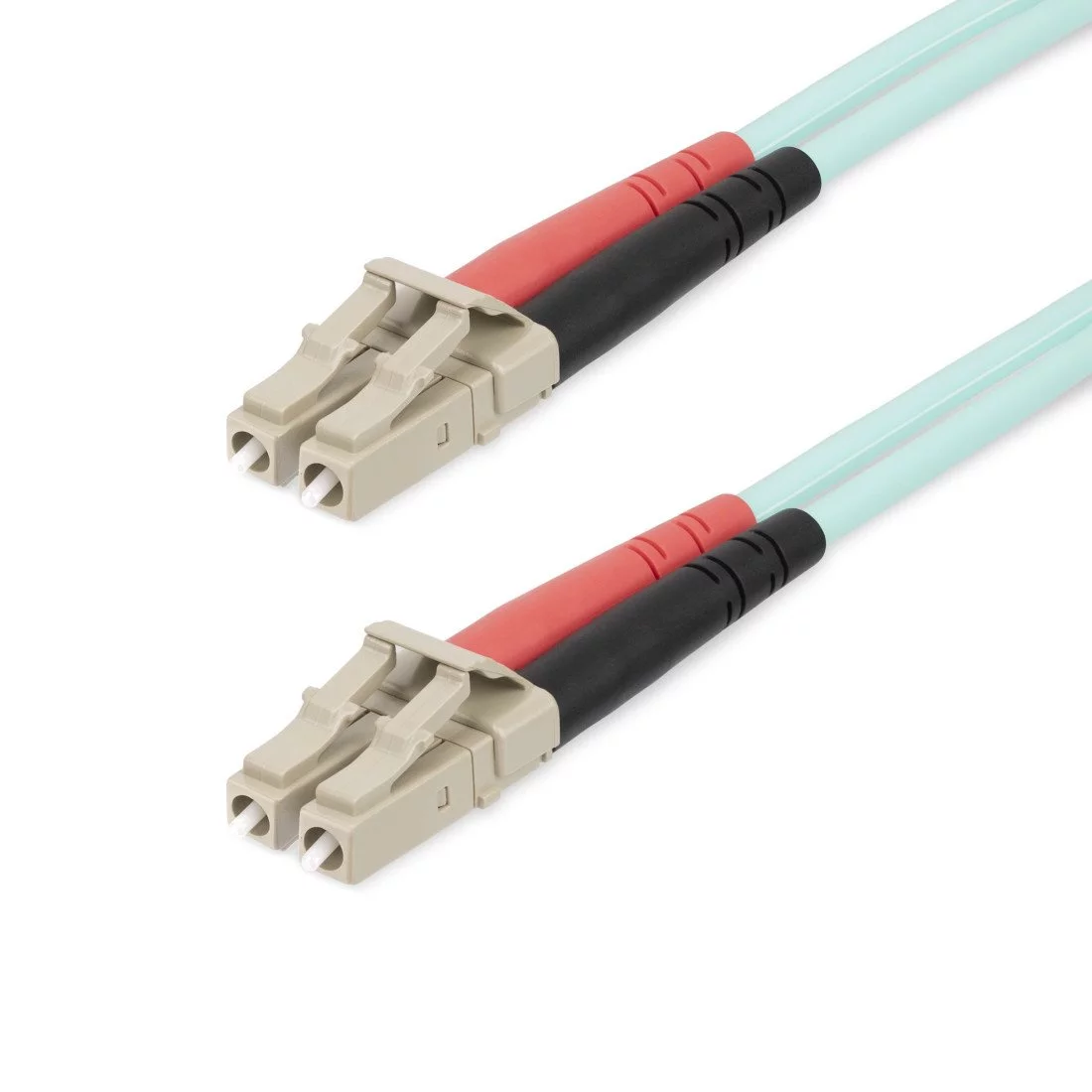 Câble Fibre Optique Multimode de 2m LC/UPC à LC/UPC OM4, Fibre Zipcord  50/125µm LOMMF/VCSEL, Réseaux 100G, Faible Perte d'Insertion, Cordon de