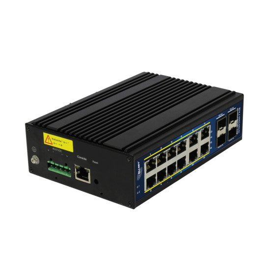 ALLNET ALL-SGI8016PM commutateur réseau Géré L2+/L3 Gigabit Ethernet (10/100/1000) Connexion Ethernet POE Noir