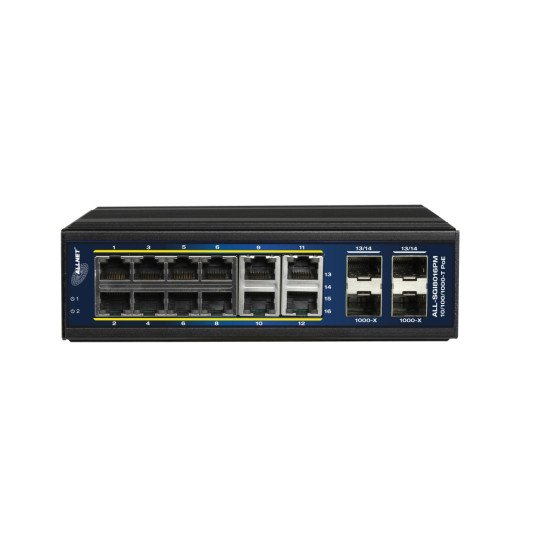 ALLNET ALL-SGI8016PM commutateur réseau Géré L2+/L3 Gigabit Ethernet (10/100/1000) Connexion Ethernet POE Noir