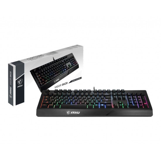 MSI VIGOR GK20 clavier Jouer USB QWERTZ Allemand Noir