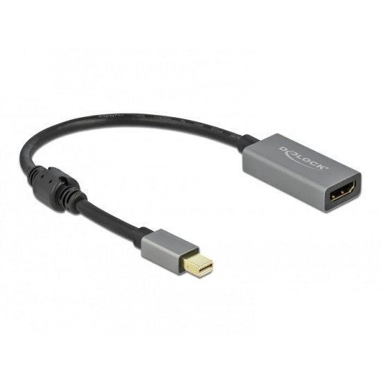 DeLOCK 66570 câble vidéo et adaptateur 0,2 m Mini DisplayPort HDMI Type A (Standard) Noir, Gris