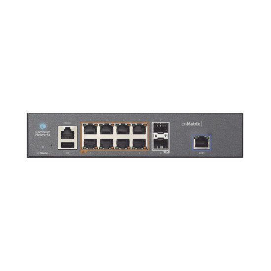 Cambium Networks cnMatrix EX1010-P Géré L2/L3 Gigabit Ethernet (10/100/1000) Connexion Ethernet POE 1U Noir