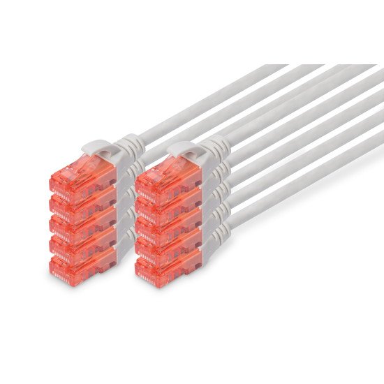 Digitus Câbles à paires CAT 6 U-UTP - LSZH, 10 pièces