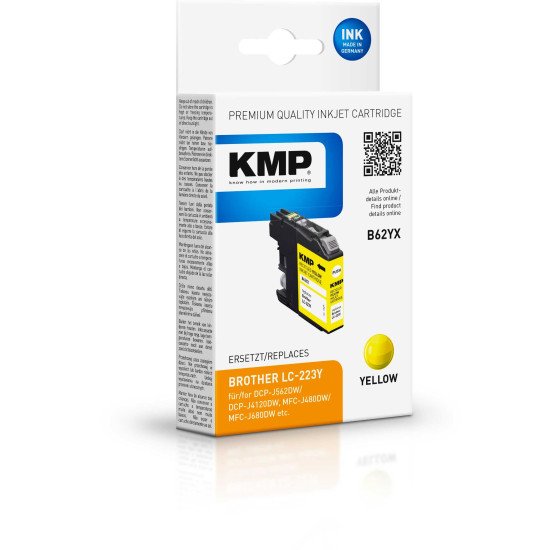 KMP B62YX cartouche d'encre 1 pièce(s) Compatible Jaune