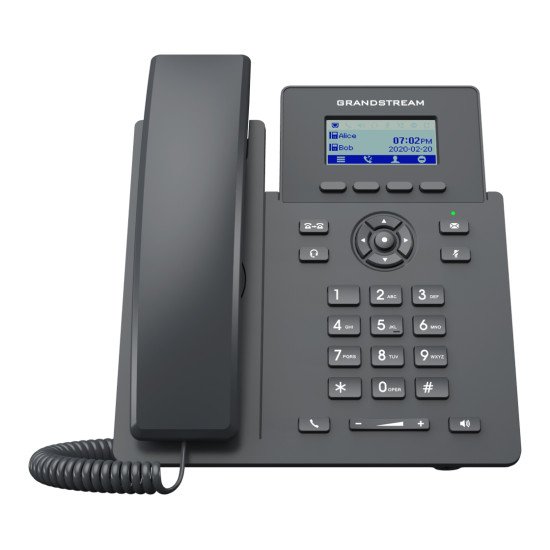 Grandstream Networks GRP2601P téléphone fixe Noir 2 lignes LCD