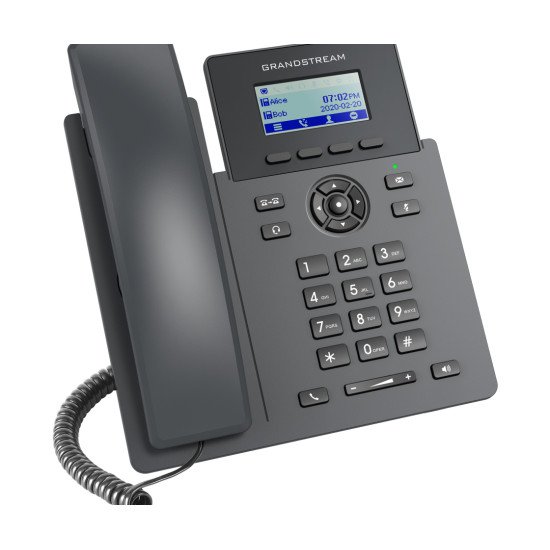 Grandstream Networks GRP2601P téléphone fixe Noir 2 lignes LCD