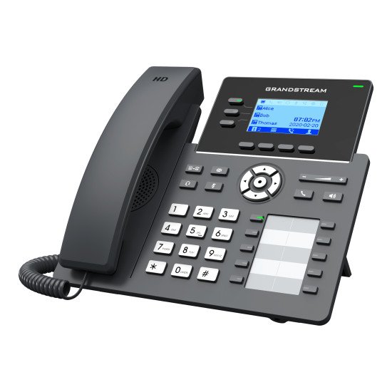 Grandstream Networks GRP2604 téléphone fixe Noir 3 lignes LCD