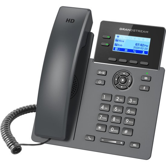 Grandstream Networks GRP2602 téléphone fixe Noir 2 lignes LCD