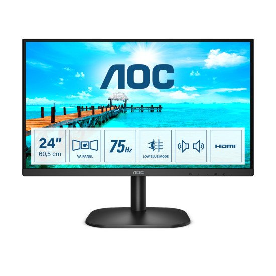 AOC B2 24B2XDAM LED écran PC 24" 1920 x 1080 pixels Full HD Noir