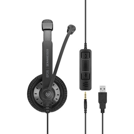 EPOS | SENNHEISER SC 75 USB MS Casque Arceau Connecteur de 3,5 mm USB Type-A Noir