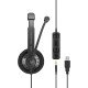 EPOS | SENNHEISER SC 75 USB MS Casque Arceau Connecteur de 3,5 mm USB Type-A Noir