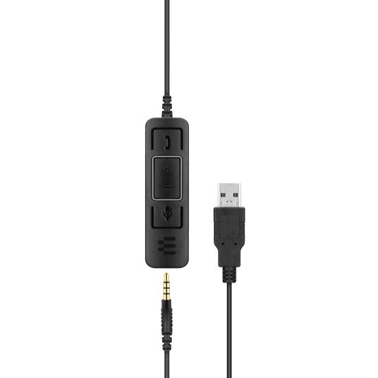 EPOS | SENNHEISER SC 75 USB MS Casque Arceau Connecteur de 3,5 mm USB Type-A Noir