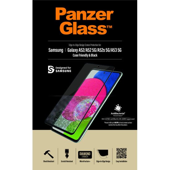 PanzerGlass 7253 écran et protection arrière de téléphones portables Protection d'écran transparent Samsung 1 pièce(s)