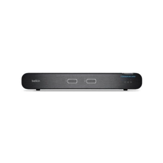 Belkin F1DN202KVM-UNN4 commutateur écran, clavier et souris Grille de montage Noir