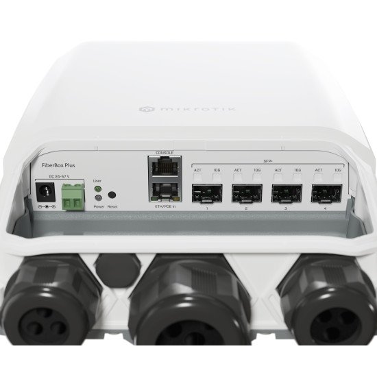 Mikrotik FiberBox Plus Géré Gigabit Ethernet (10/100/1000) Connexion Ethernet POE Blanc