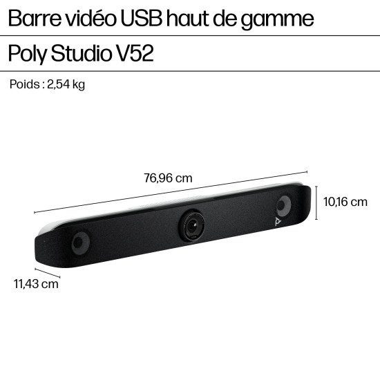 POLY Barre de visioconférence USB Studio V52