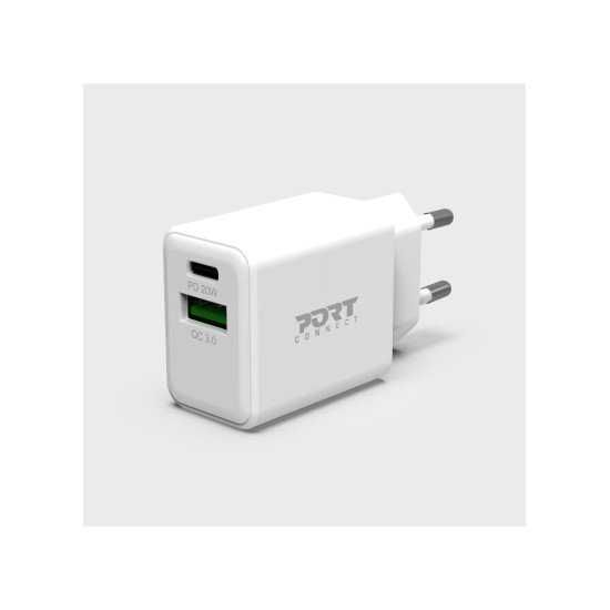 Port Designs 900069-EU chargeur d'appareils mobiles Smartphone, Tablette Blanc Secteur Charge rapide Intérieure