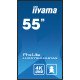 iiyama ProLite Écran plat de signalisation numérique 138,7 cm (54.6") LCD Wifi 500 cd/m² 4K Ultra HD Noir Intégré dans le processeur Android 11 24/7