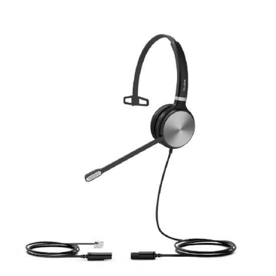 Yealink YHS36 Casque Avec fil Arceau Bureau/Centre d'appels Noir, Argent