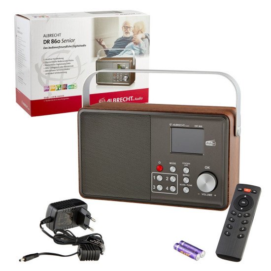 Albrecht HNALB27860 Radio portable Numérique Gris, Bois