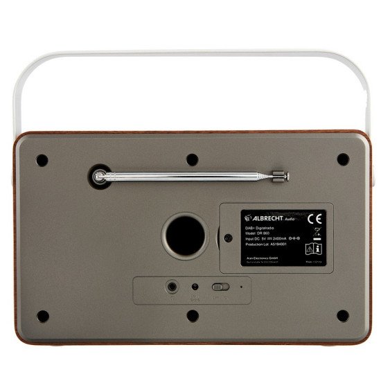 Albrecht HNALB27860 Radio portable Numérique Gris, Bois