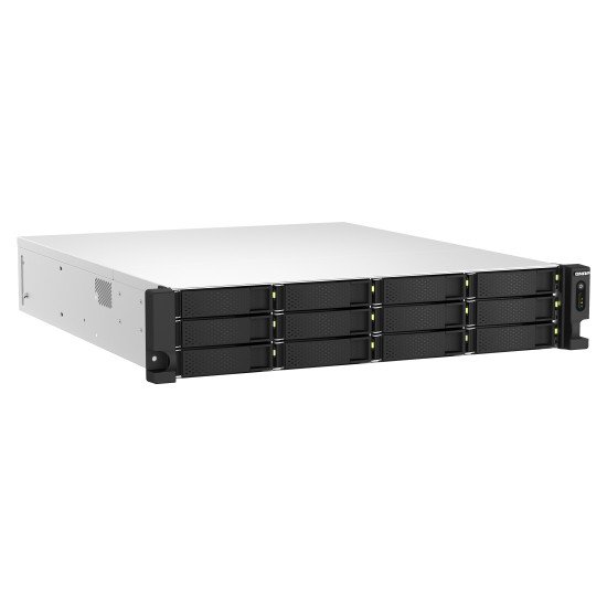 QNAP TS-h1887XU-RP-E2336-32G NAS Rack (2 U) Intel Xeon E E-2336 32 Go DDR4 192 To QuTS hero Noir, Blanc