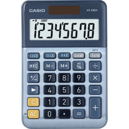 Casio MS-88EM calculatrice Bureau Calculatrice à écran Bleu