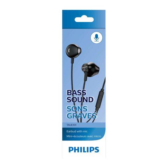 Philips TAUE101BK/00 écouteur/casque Écouteurs Avec fil Ecouteurs Appels/Musique Noir