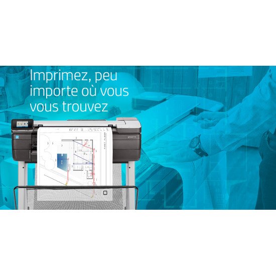 HP Designjet T830 24 imprimante grand format Wifi Jet d'encre Couleur 2400 x 1200 DPI 610 x 1897 mm Ethernet/LAN