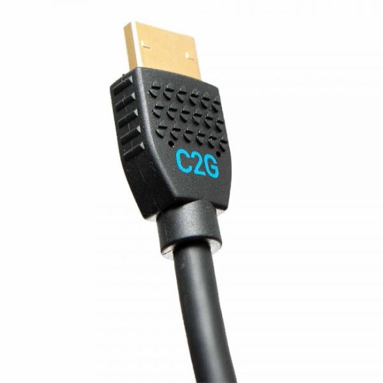 C2G Câble HDMI ultra flexible, haut débit, série de performance de 0,3 m - 4K 60 Hz encastrable dans le mur, certifié CMG (FT4)