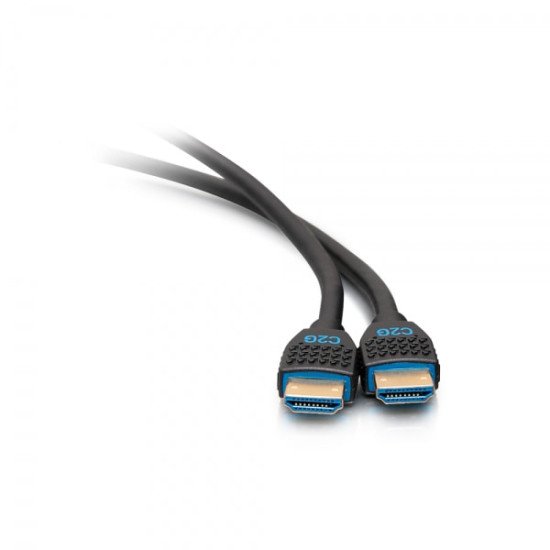 C2G Câble HDMI ultra flexible, haut débit, série de performance de 0,3 m - 4K 60 Hz encastrable dans le mur, certifié CMG (FT4)