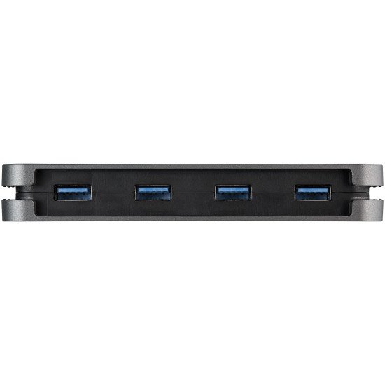 StarTech.com HB30AM4AB hub & concentrateur USB 3.2 Gen 1 (3.1 Gen 1) Type-A 5000 Mbit/s Noir, Gris