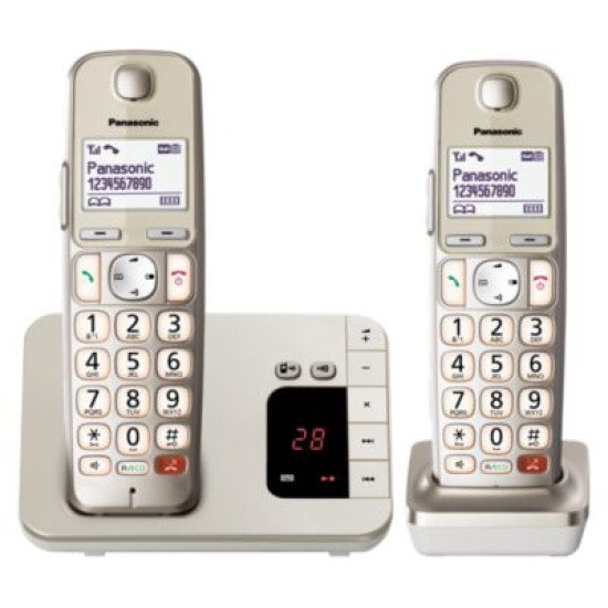 Panasonic KX-TGE262GN téléphone Téléphone DECT Identification de l'appelant Champagne