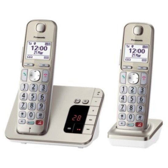 Panasonic KX-TGE262GN téléphone Téléphone DECT Identification de l'appelant Champagne