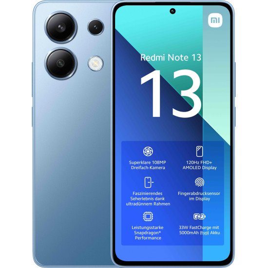 Xiaomi Redmi Note 13 16,9 cm (6.67") Double SIM Android 13 4G USB Type-C 6 Go 128 Go 5000 mAh Bleu