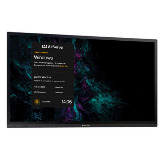 Sharp PN-LA862 Écran plat interactif 2,18 m (86") LCD 500 cd/m² 4K Ultra HD Noir Écran tactile 24/7