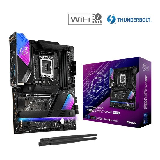 Asrock Z890 Lightning WiFi Intel Z890 LGA 1851 (Socket V1) ATX