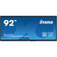 iiyama TE9218UWI-B1AG affichage de messages Écran plat interactif 2,32 m (91.5") LED Wifi 500 cd/m² 5K Ultra HD Noir Écran tactile Intégré dans le processeur Android 16/7