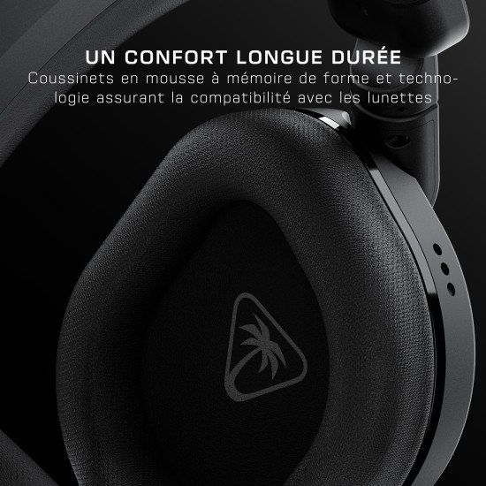 Turtle Beach Casque gaming amplifié multiplateforme sans fil Stealth 600 pour PC, PS5, PS4, Nintendo Switch et mobile - Bluetooth, 80 heures de batterie, microphone antibruit désactivable par basculement et Waves 3D Audio – Noir