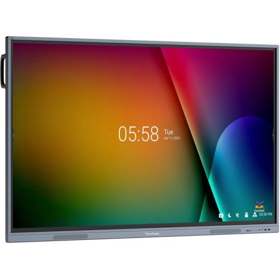 Viewsonic IFP8633-G affichage de messages Écran plat interactif 2,18 m (86") LED Wifi 450 cd/m² 4K Ultra HD Noir Écran tactile Intégré dans le processeur Android 11