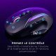 Turtle Beach Kone II Air - Souris gaming RGB ergonomique sans fil, batterie 350 h, capteur optique 26 000 DPI, interrupteurs optiques 100 M de clics, 21 entrées personnalisables, molette 4D Free-Spin - Noir cendre