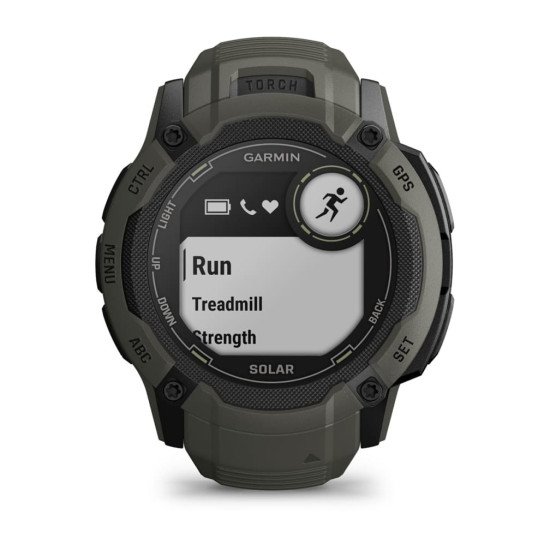 Garmin Instinct 2X Solar 2,79 cm (1.1") MIP 50 mm Numérique 176 x 176 pixels Écran tactile Vert GPS (satellite)