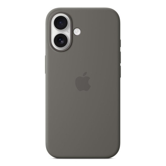 Apple Coque en silicone avec MagSafe pour iPhone 16 - Gris minéral