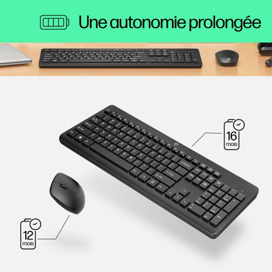 HP Ensemble clavier et souris sans fil 230