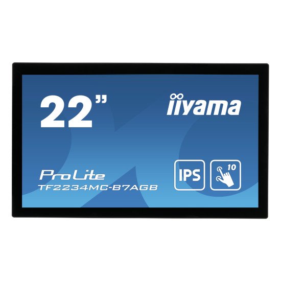 iiyama ProLite TF2234MC-B7AGB moniteur à écran tactile 54,6 cm (21.5") 1920 x 1080 pixels Plusieurs pressions Multi-utilisateur Noir