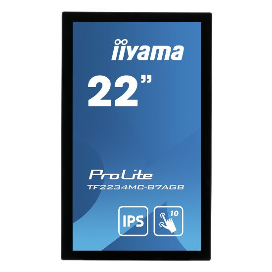 iiyama ProLite TF2234MC-B7AGB moniteur à écran tactile 54,6 cm (21.5") 1920 x 1080 pixels Plusieurs pressions Multi-utilisateur Noir