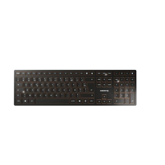 CHERRY DW 9100 SLIM clavier RF sans fil + Bluetooth AZERTY Français Noir