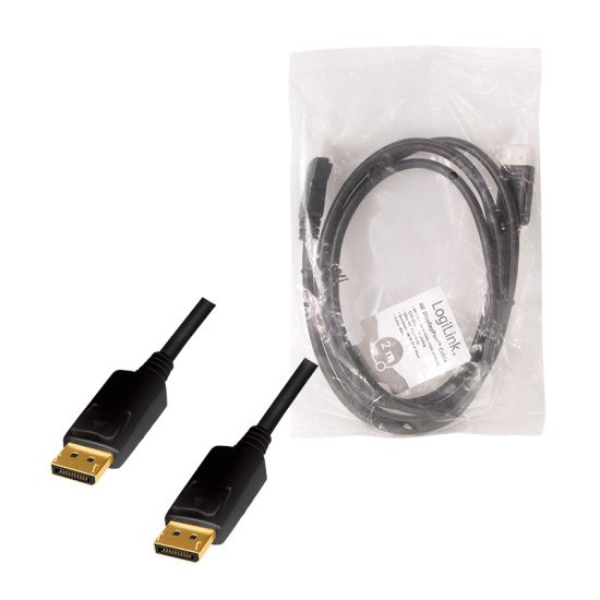 LogiLink CD0101 câble DisplayPort 2 m Noir