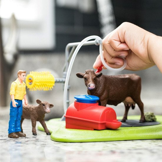 schleich Farm World Station de lavage pour vaches